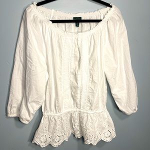 Women’s Ralph Lauren white blouse